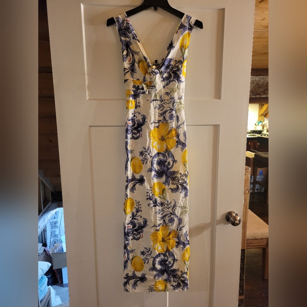 Vanity Sorrento Linen Italian Dress Size XS